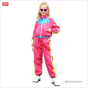 Girls 2-Piece Tracksuit Set Lightweight Polyester Activewear 4-13Y